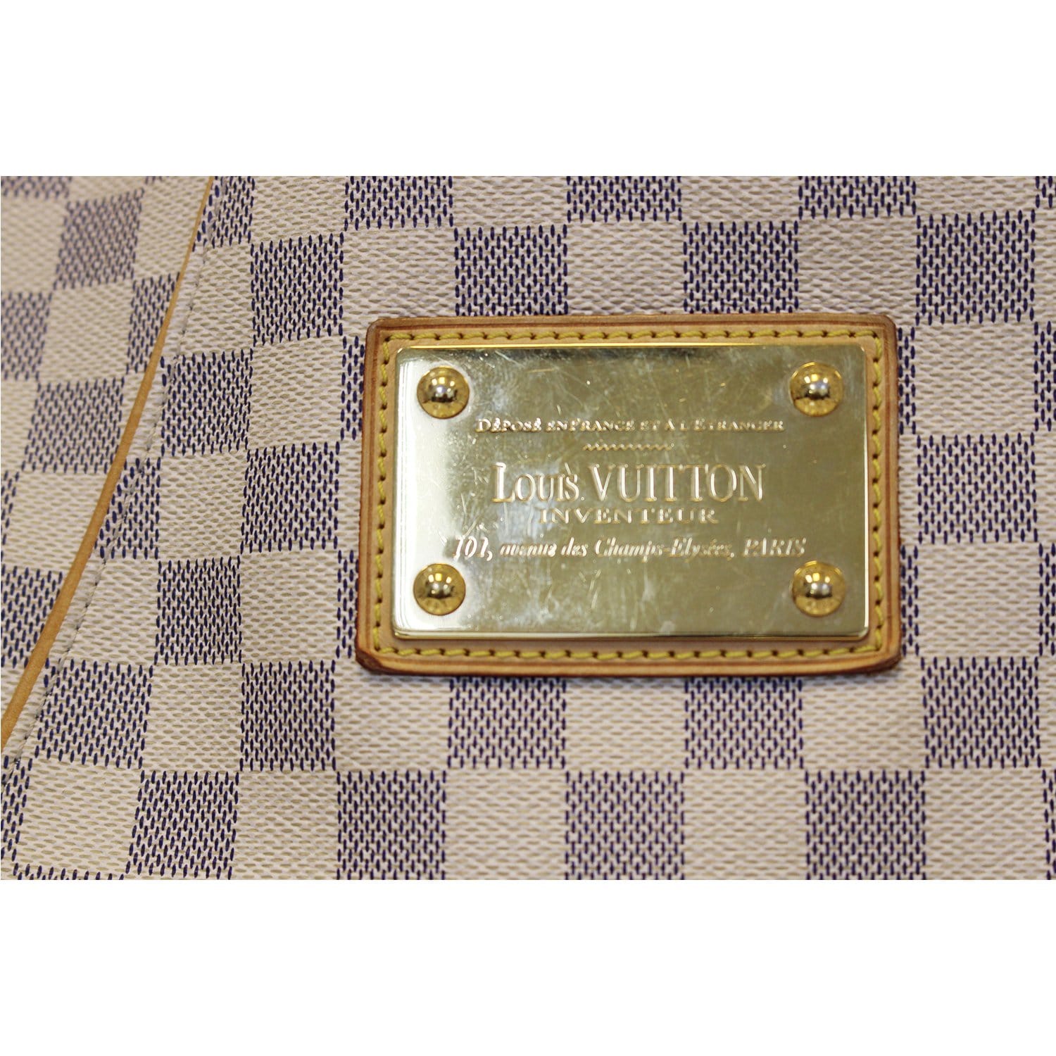 Louis Vuitton White Damier Azur Galliera PM Leather Cloth ref.140986 - Joli  Closet