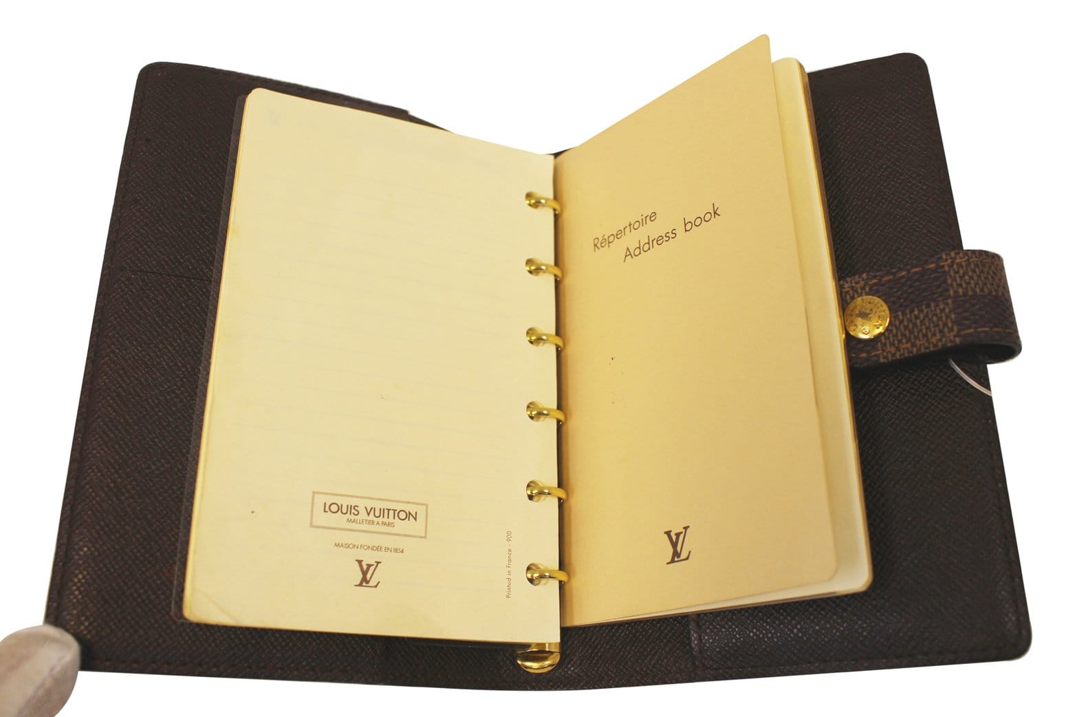 LOUIS VUITTON Damier Ebene Agenda PM Day Planner Cover Limited