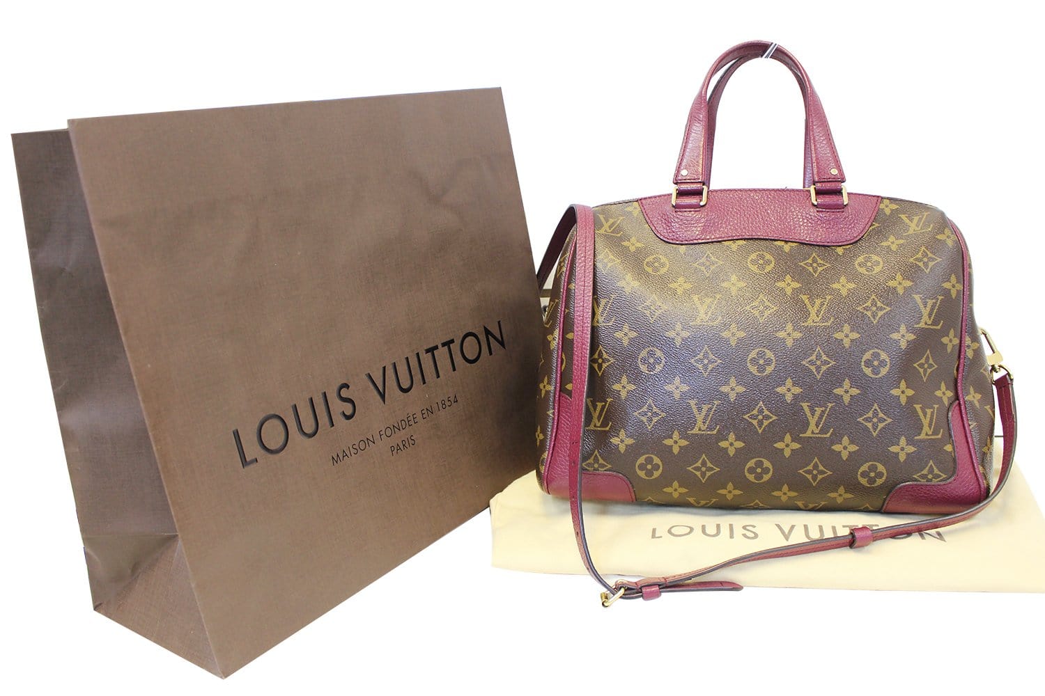 Louis Vuitton Geldbörse Monogram Canvas weinrot – Luxus Store
