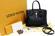 LOUIS VUITTON Noir Black Leather City Steamer MM Shoulder Bag