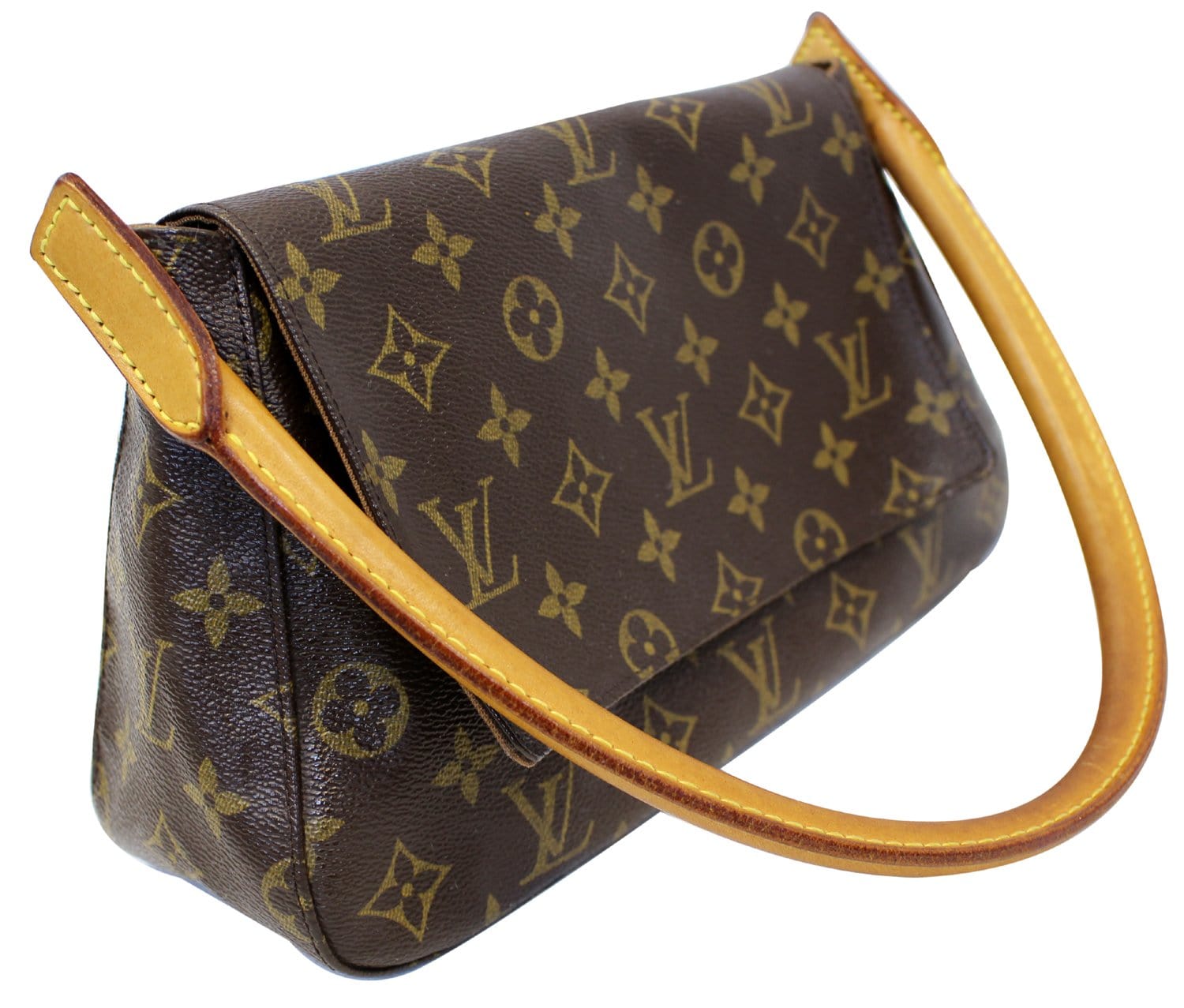 Louis Vuitton Looping Monogram Mini Pm 232084 Brown Coated Canvas Shoulder  Bag at 1stDibs