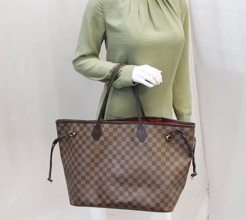 LOUIS VUITTON Damier Ebene Neverfull GM Tote Bag