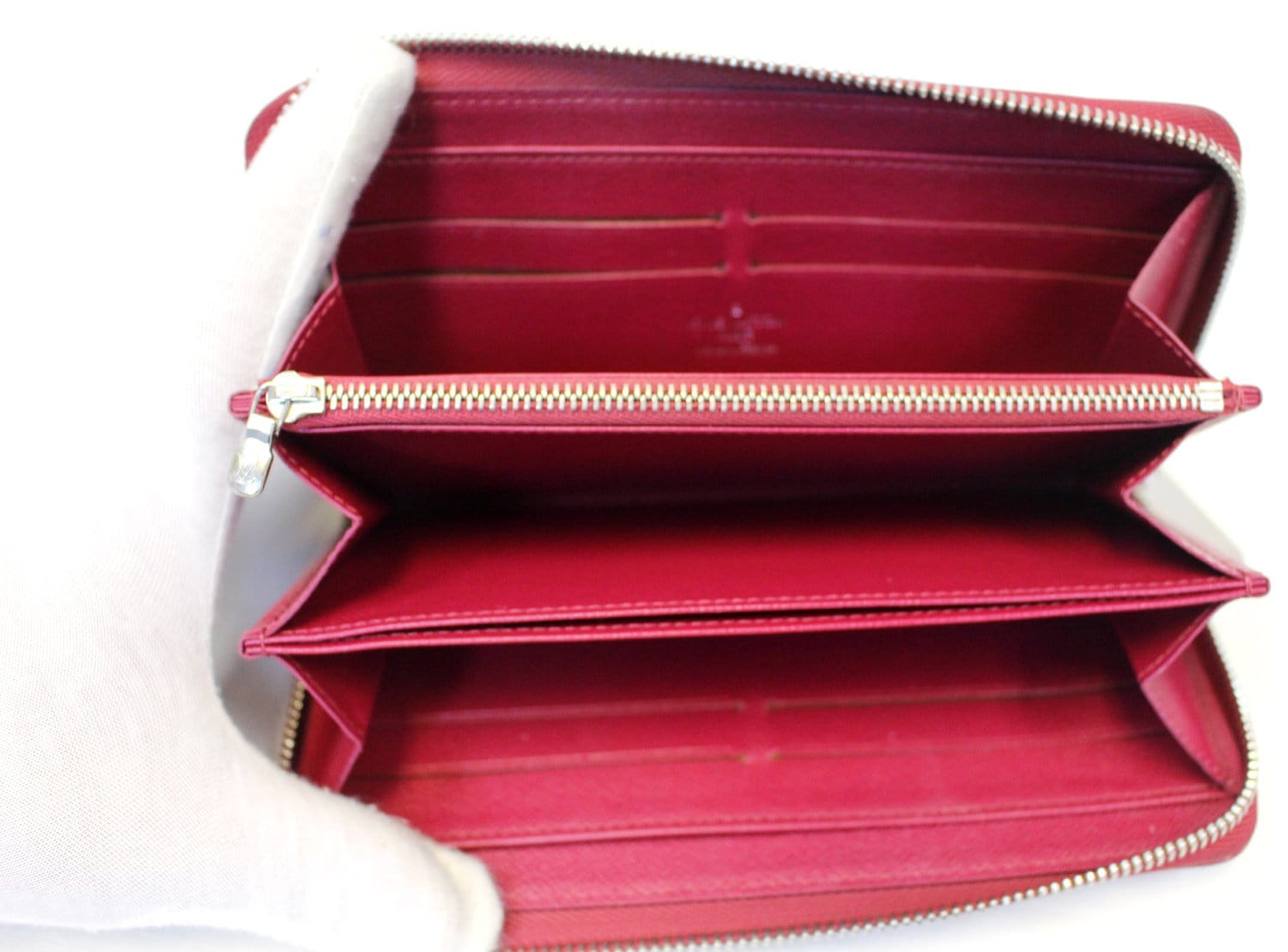 Zippy leather wallet Louis Vuitton Pink in Leather - 12154131