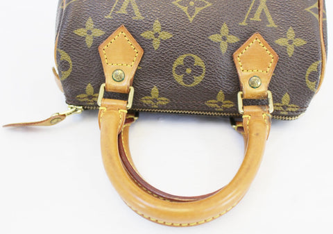 LOUIS VUITTON Monogram Canvas Mini Speedy Satchel  Bag