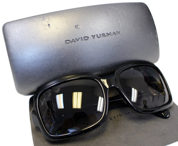 DAVID YURMAN Albion DY001 Black Onyx Gold Carnelian Wayfarer Sunglasses