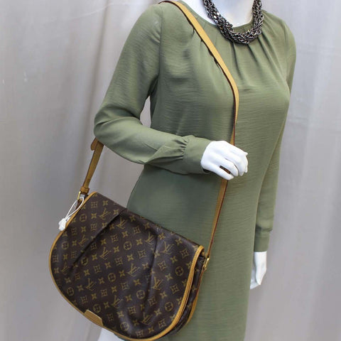 LOUIS VUITTON Monogram Canvas Menilmontant MM Crossbody Bag