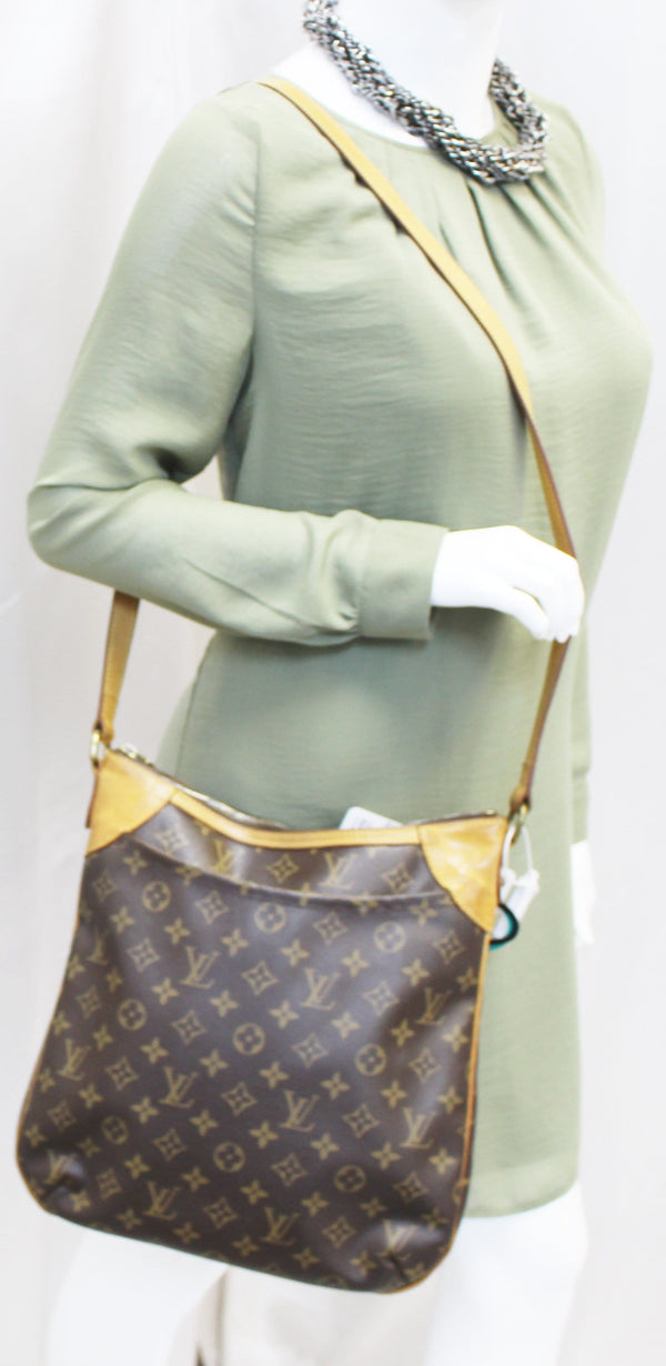 LOUIS VUITTON Monogram Brown Odeon MM Shoulder Crossbody Bag