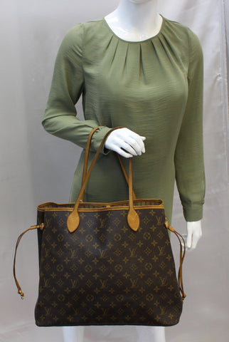 LOUIS VUITTON Monogram Canvas Neverfull GM Brown Tote Bag