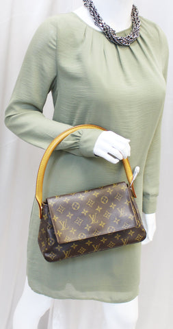 LOUIS VUITTON Monogram Canvas Mini Looping Shoulder Handbag