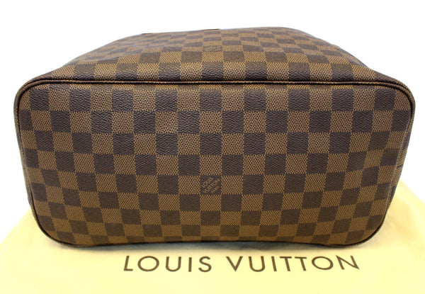 LOUIS VUITTON Damier Ebene ROSE BALLERINE Neverfull MM NM Tote