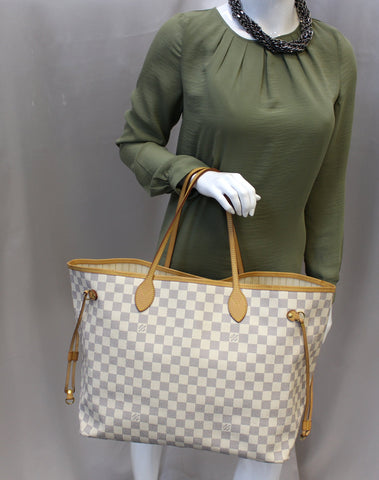 LOUIS VUITTON Damier Azur Neverfull GM Shoulder Bag