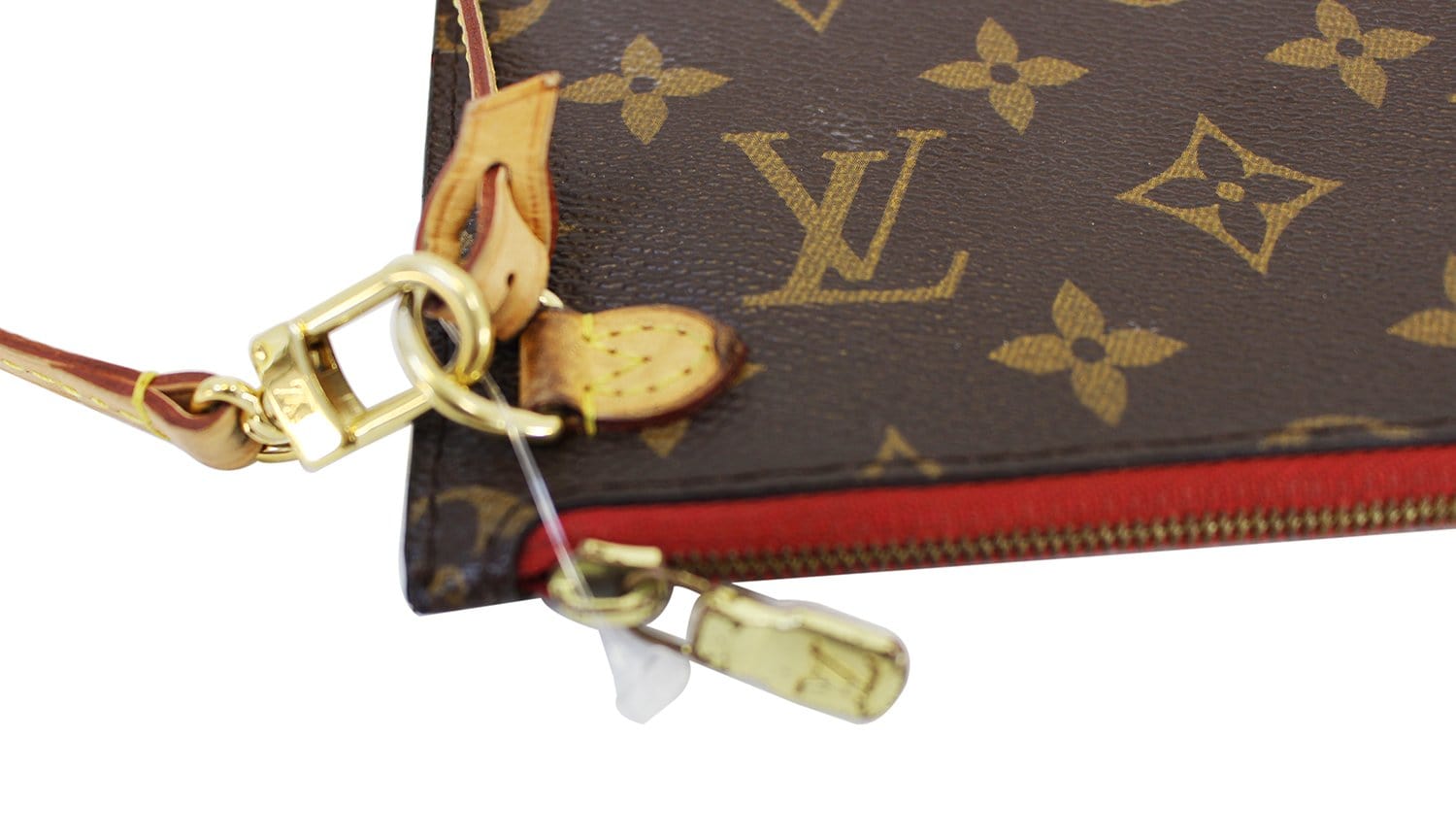 Louis Vuitton Neverfull Wristlet, Monogram with Red Interior, New, No  Dustbag GA003
