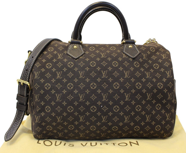 LOUIS VUITTON Ebene Mini Lin Speedy 30 Bandouliere Satchel Bag