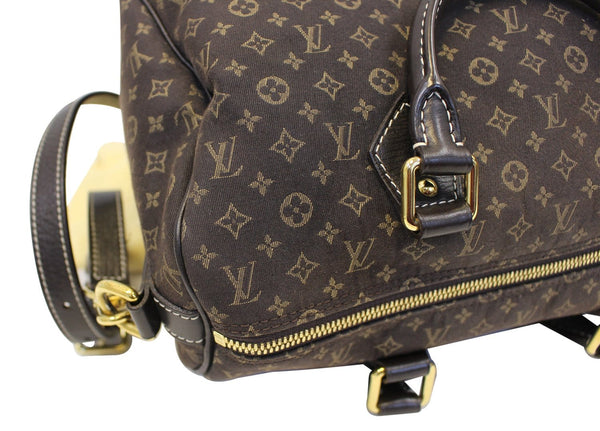 LOUIS VUITTON Ebene Mini Lin Speedy 30 Bandouliere Satchel Bag