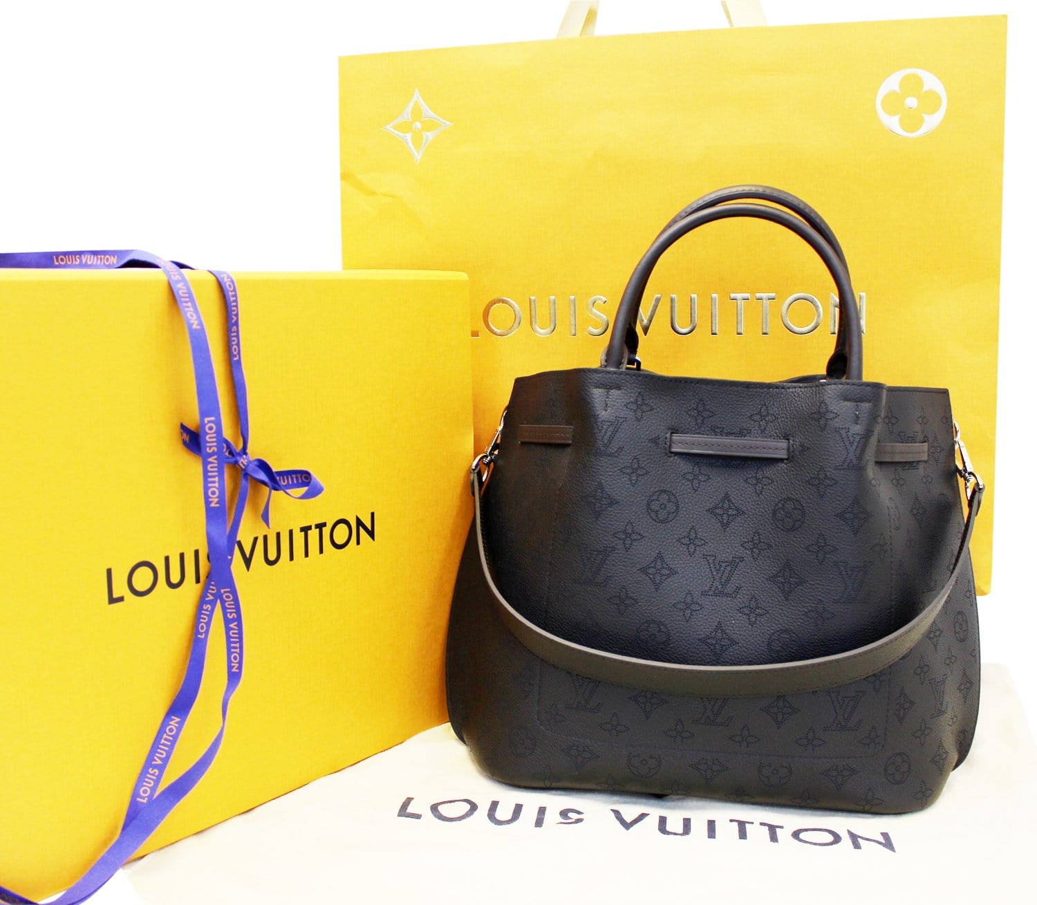 Louis Vuitton, Bags, Louis Vuitton Girolata Handbag Mahina Leather  Neutral