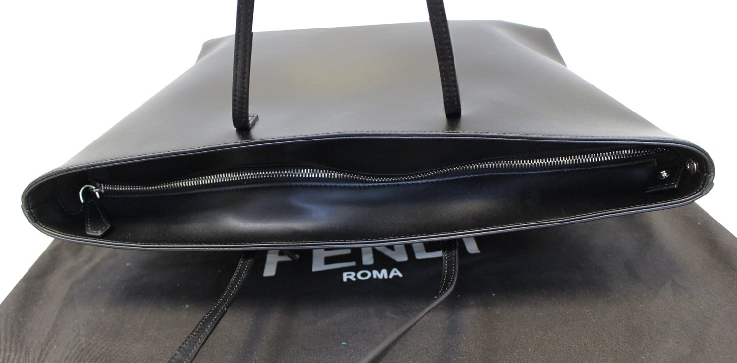 FENDI Monster Roll Leather Medium Tote Bag