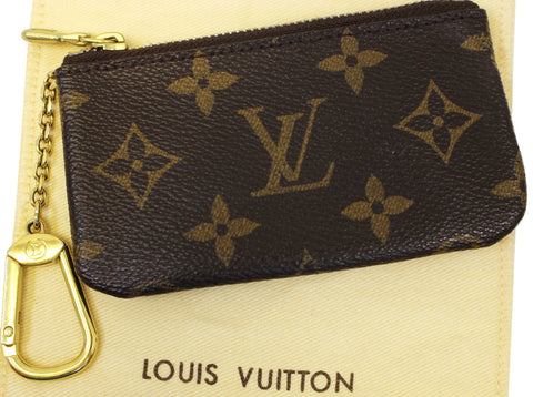 LOUIS VUITTON Monogram Canvas Pochette Key Cles Coin Case