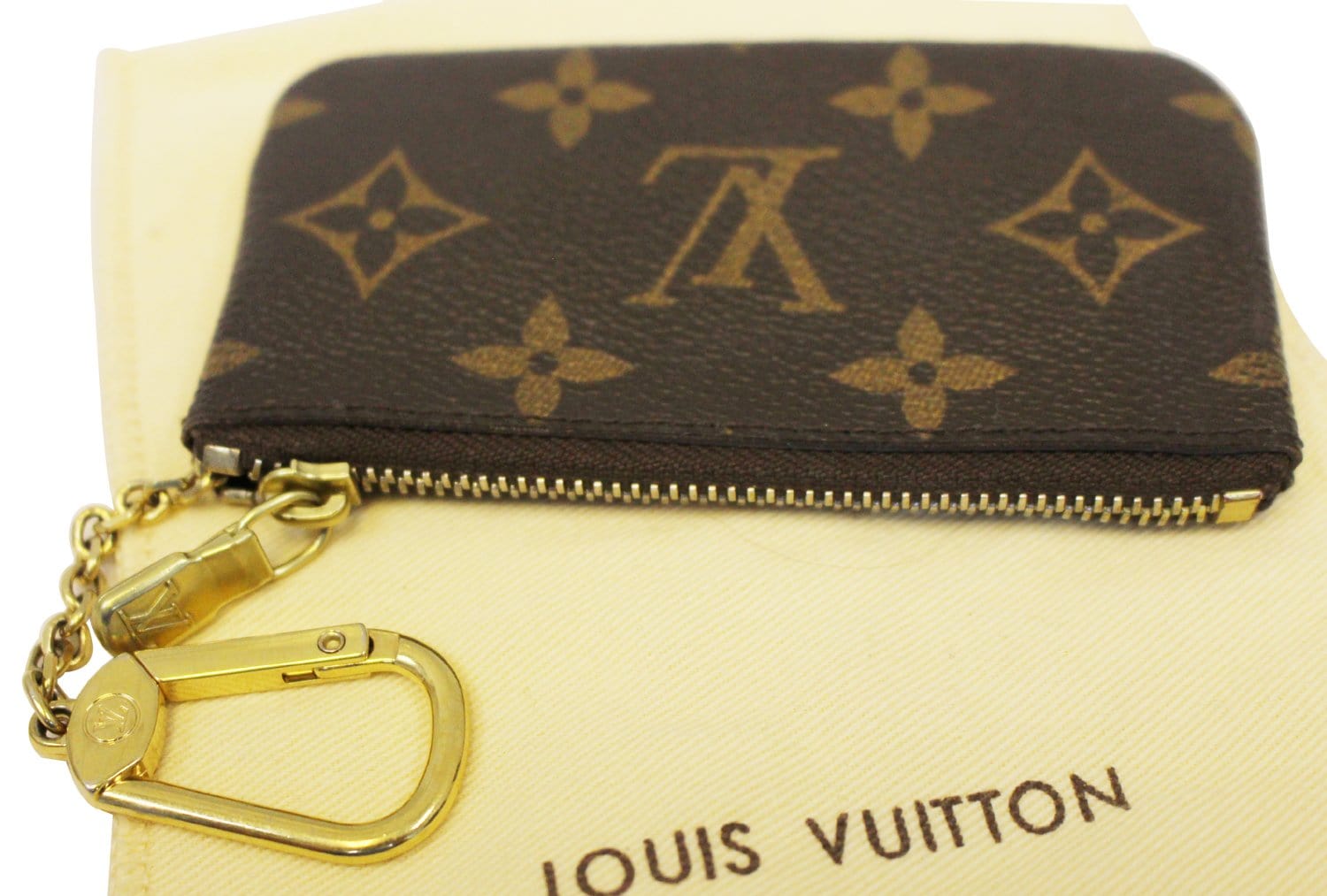 LOUIS VUITTON Monogram Canvas Pochette Key Cles Coin Case