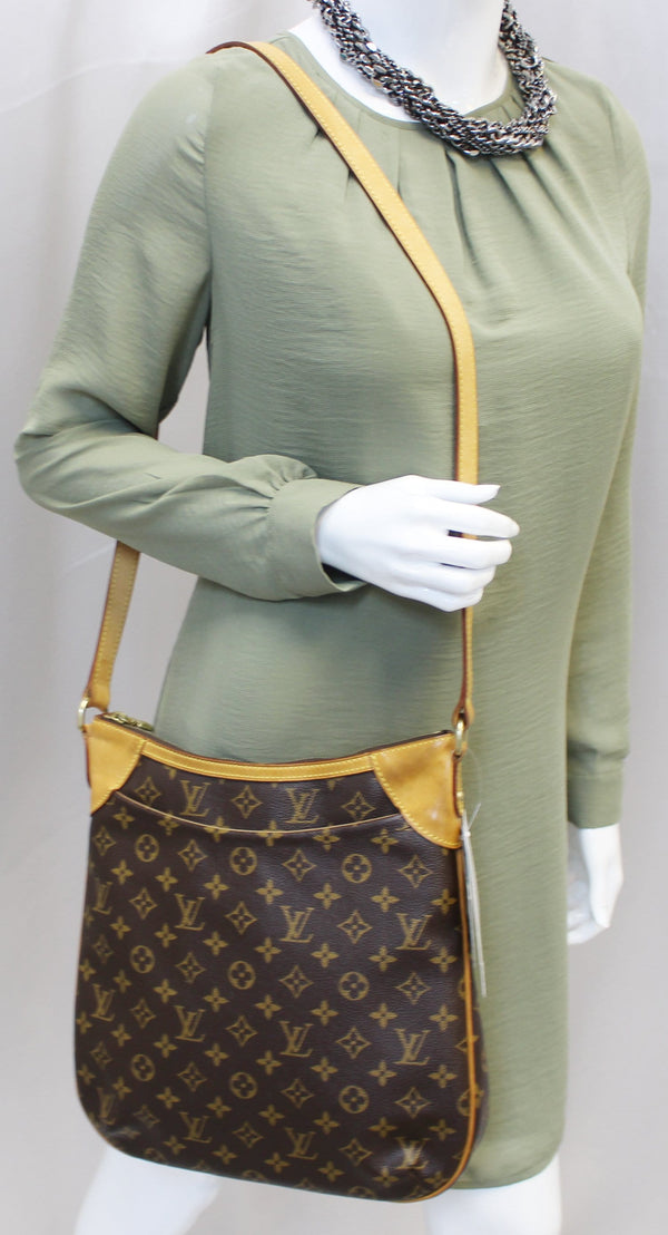 LOUIS VUITTON Monogram Brown Odeon MM Shoulder Crossbody Bag