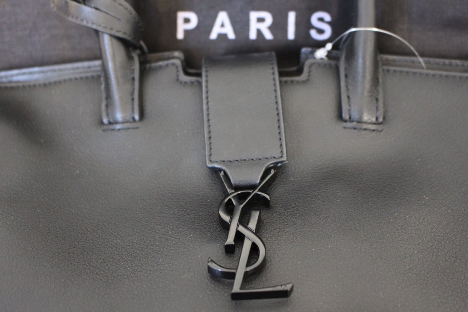 Saint Laurent Grey Leather Baby Monogram Cabas Tote Saint Laurent Paris