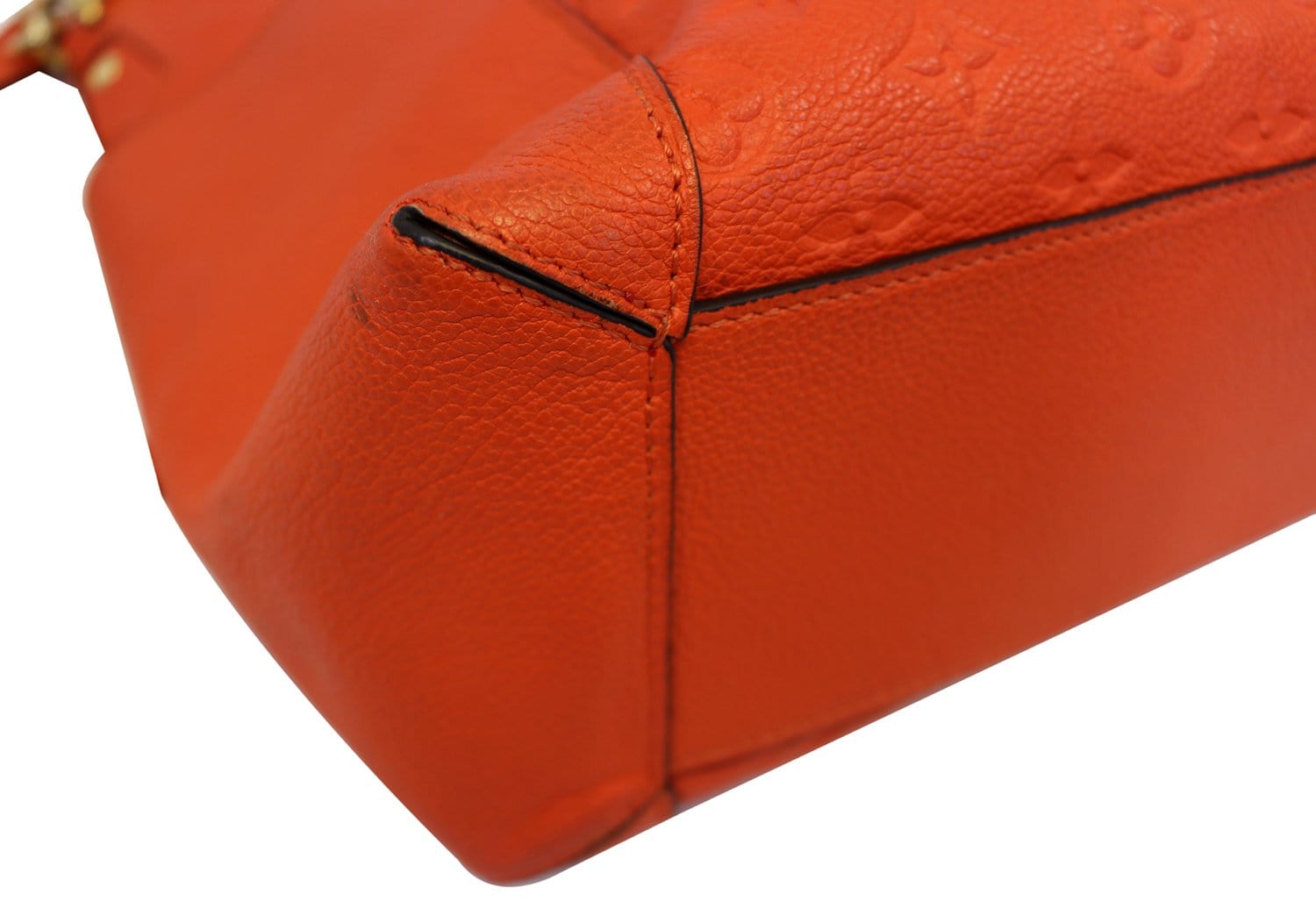 Louis Vuitton Citadine Monogram Empreinte Leather Tote + Pouch Orient Orange