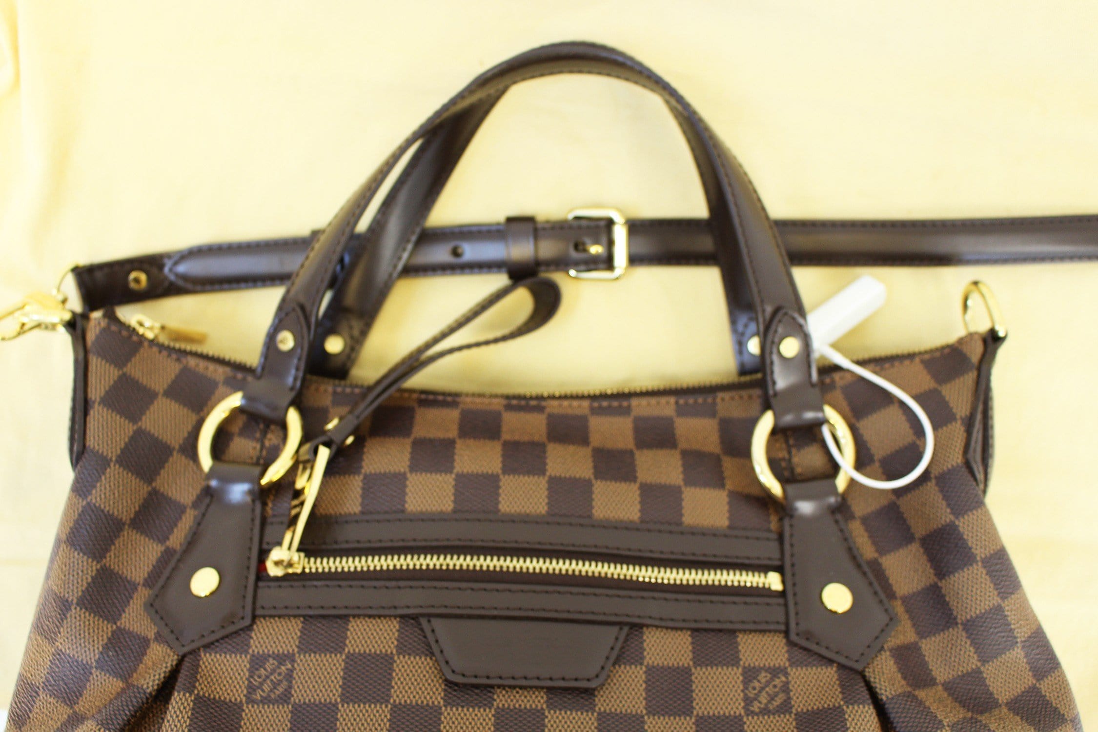 Louis Vuitton Evora Hobo Damier Ebene Mm 2way 17lz1211 Brown Coated Canvas  Shoulder Bag, Louis Vuitton