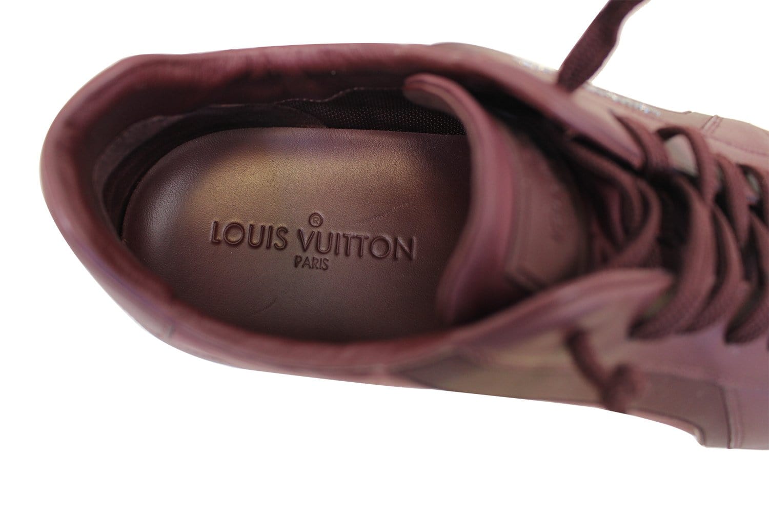 Vintage Authentic Louis Vuitton Women Sneakers Burgundy Brown