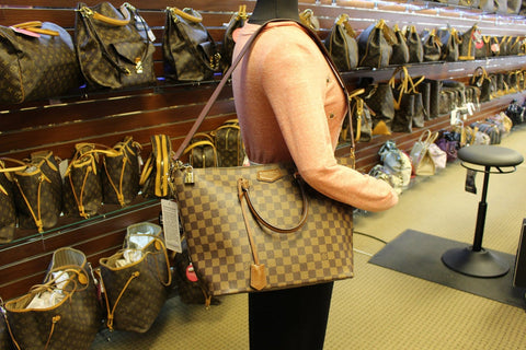 LOUIS VUITTON Damier Ebene Belmont Shoulder Handbag