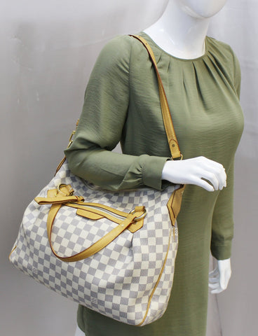 LOUIS VUITTON Evora MM Damier Azur Tote Shoulder Bag