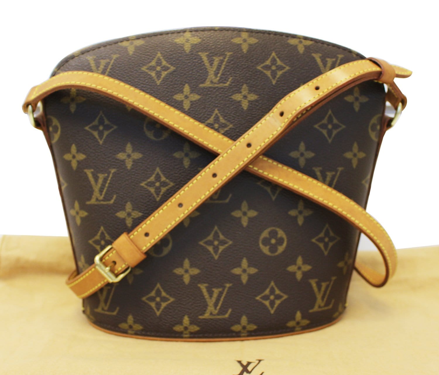 Louis Vuitton Drouot Canvas Shoulder Bag