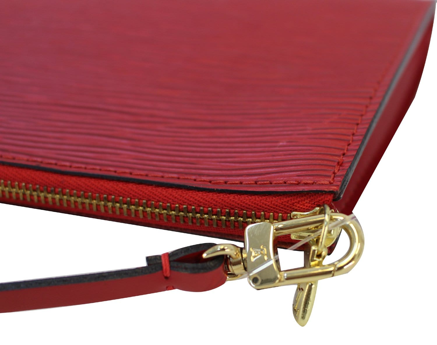 Pochette accessoire leather handbag Louis Vuitton Red in Leather