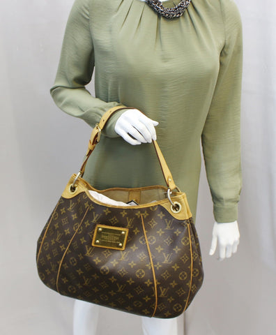 LOUIS VUITTON Monogram Galliera PM Brown Shoulder Handbag