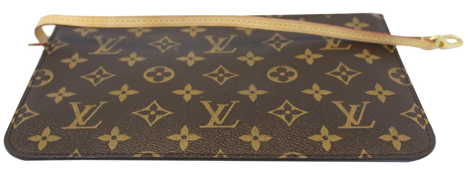 LOUIS VUITTON Monogram Canvas Pochette Wristlet Pouch Neverfull MM E5131 