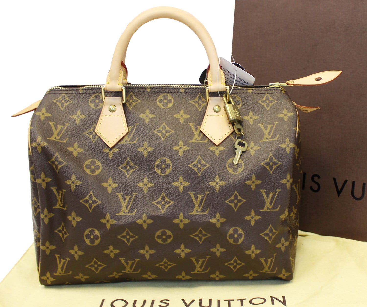 Pre-Owned Louis Vuitton Speedy Monogram 30 Brown 