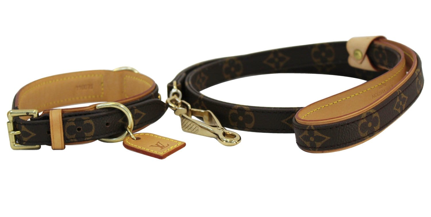 Louis Vuitton Monogram Baxter Leash and Collar Set