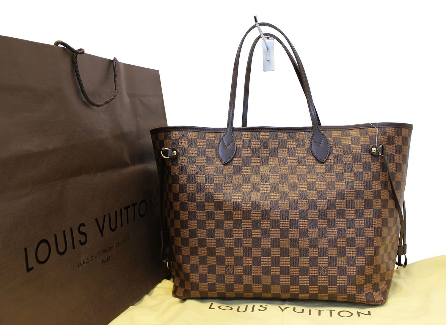 Louis Vuitton Damier Ebene Neverfull Bag GM Brown