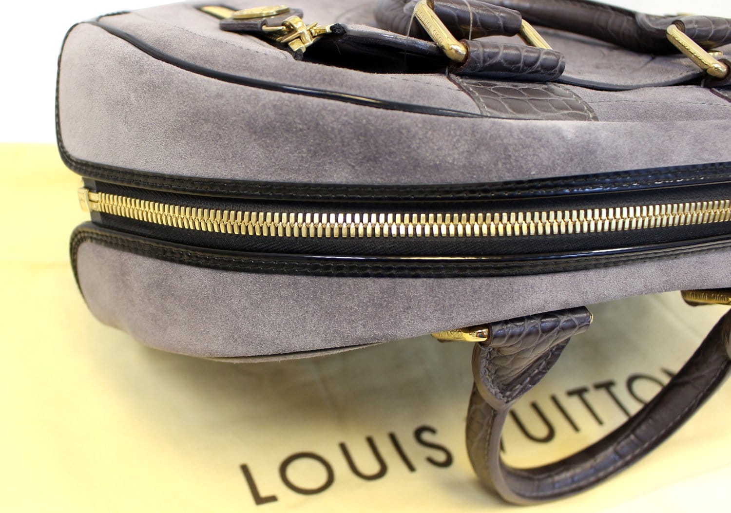 Louis Vuitton Limited Edition Brun Suede Havane Stamped Trunk PM