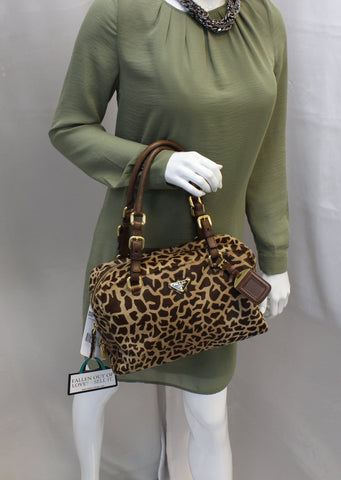 PARADA Leopard Printed Calf Hair Shoulder Bag