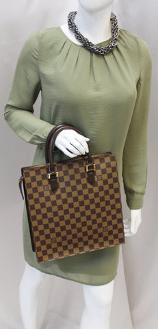 LOUIS VUITTON Damier Ebene Venice Sac-Plat Tote Bag