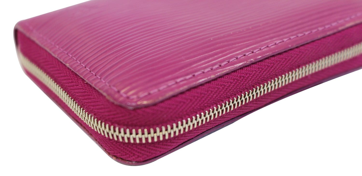 Authentic Louis Vuitton Purple EPI Leather Zippy Wallet