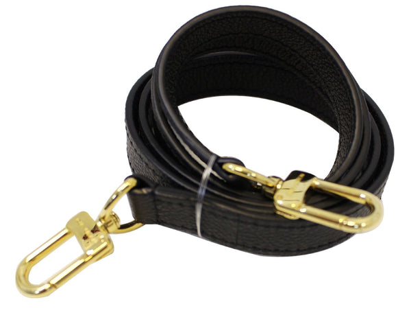 LOUIS VUITTON Leather Black Shoulder Strap