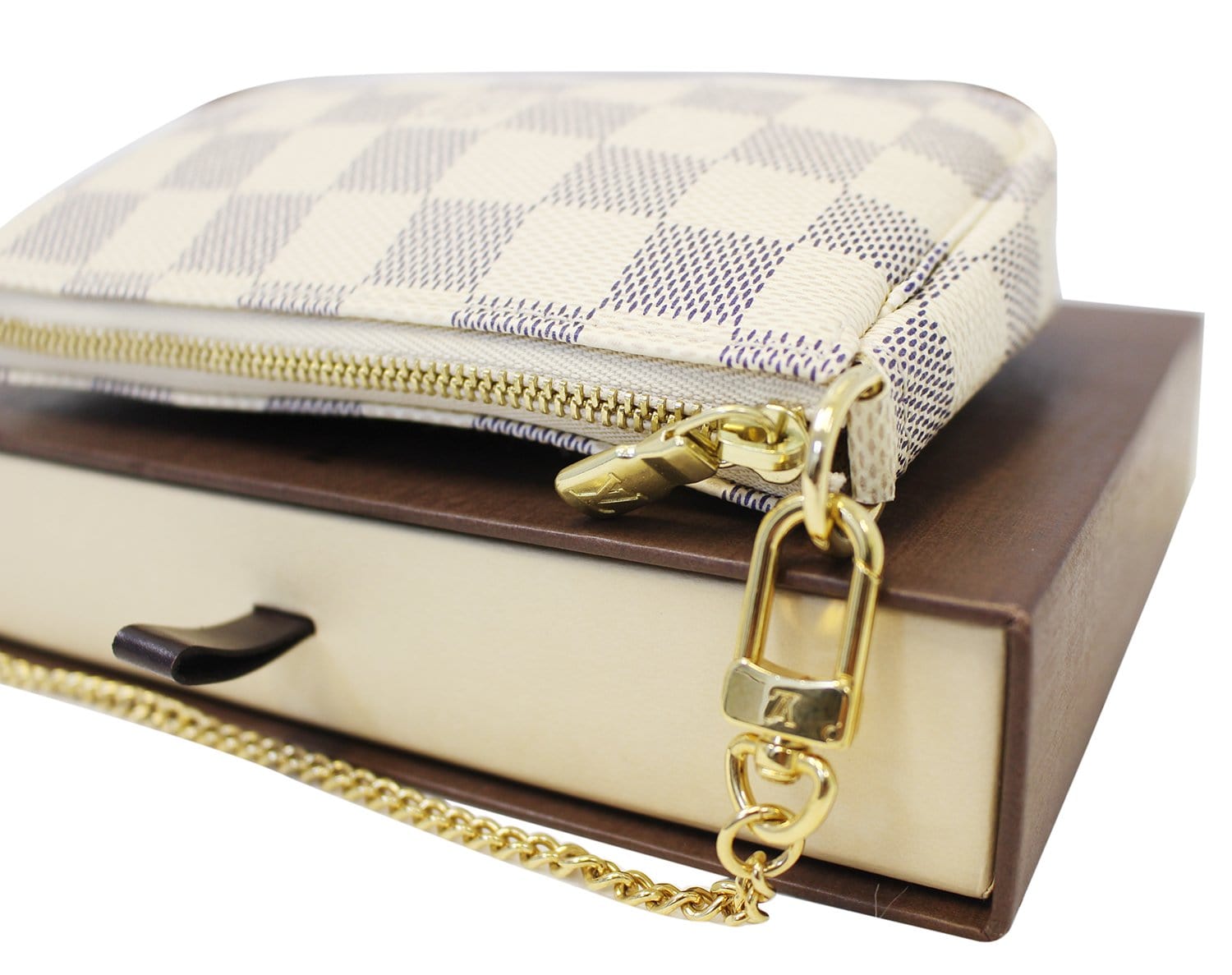 Louis Vuitton Mini Pochette Damier Azur Monogram Tasche – Luxury Problems  Bags & Co, Shop