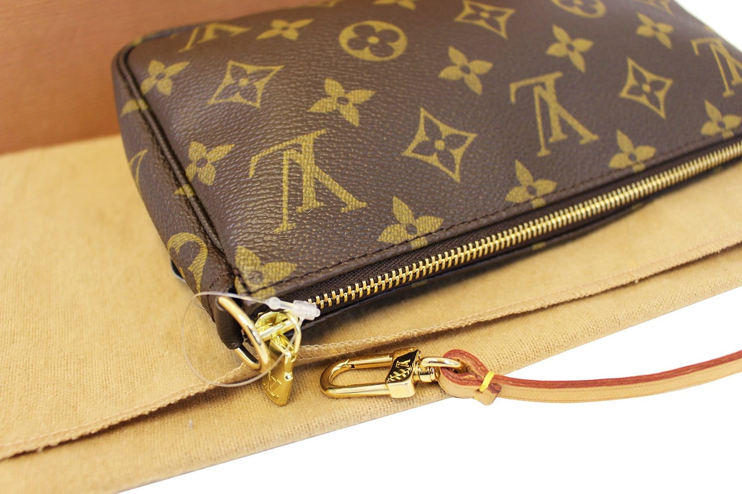 Pochette accessoire leather clutch bag Louis Vuitton Yellow in