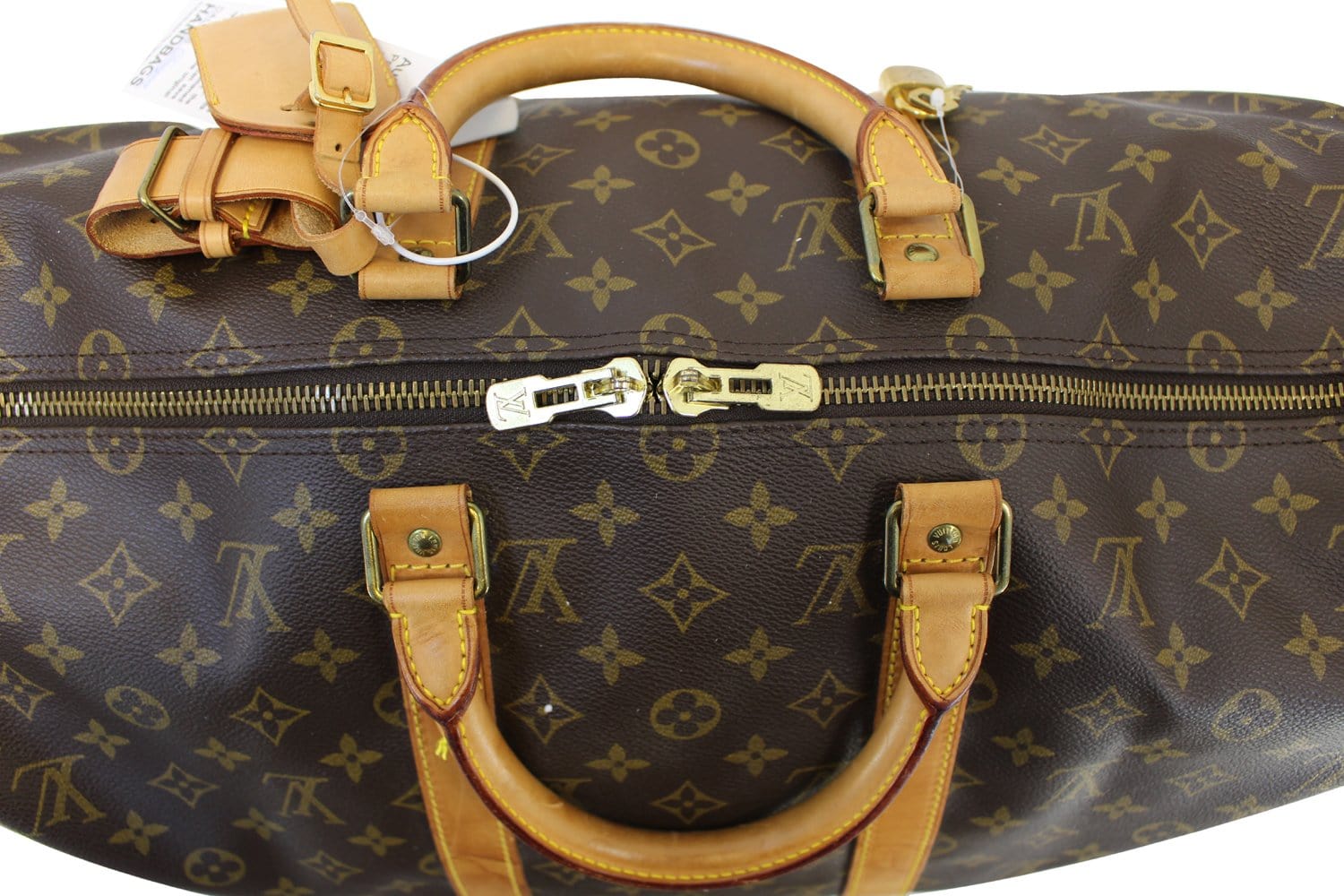 Louis Vuitton Keepall Triangle Bandouliere Bag Monogram Tuffetage Canvas 50  Brown 226050227