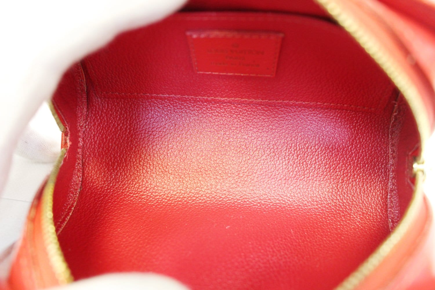 Louis Vuitton, Bags, Louis Vuitton Red Cosmetic Pouch Epi Leather