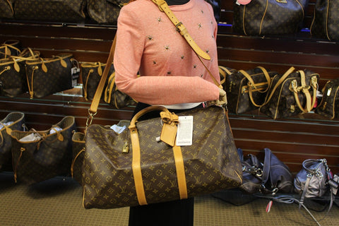 LOUIS VUITTON Monogram Canvas Keepall 50 Bandouliere Bag