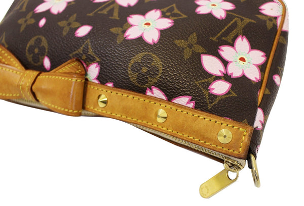 LOUIS VUITTON Monogram Cherry Blossom Pochette Accessoires Brown