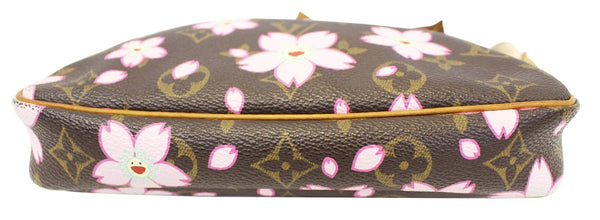 LOUIS VUITTON Monogram Cherry Blossom Pochette Accessoires Brown