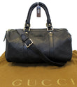 GUCCI GG Guccissima Leather Black Boston Bag 203696