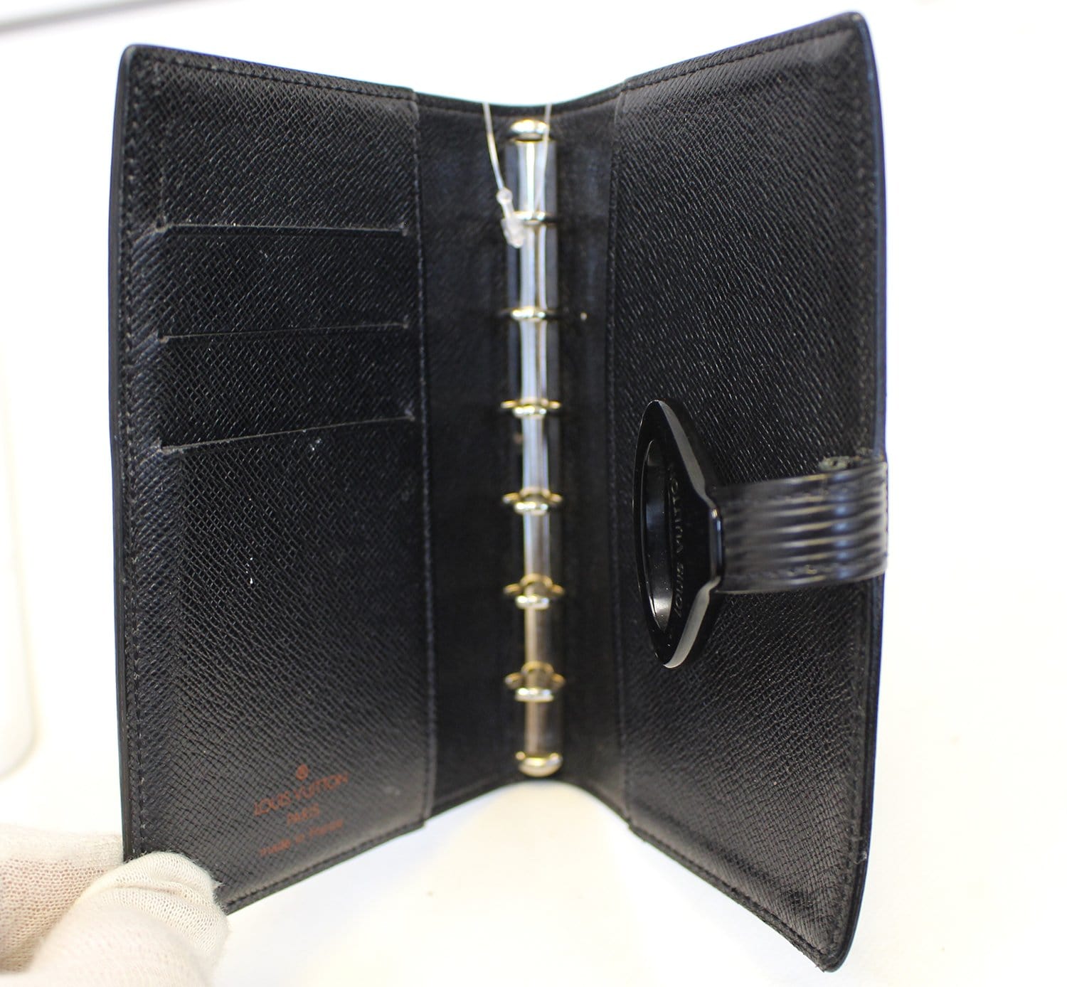 Louis Vuitton Black Epi Leather Agenda Cover at Jill's Consignment